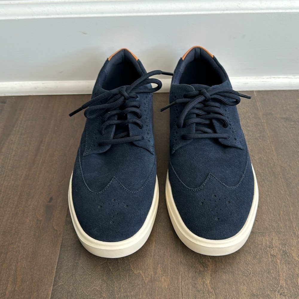New Cole Haan GC Wingtip Sneakers - C36875-Navy Suede - Men's Size 7.5M